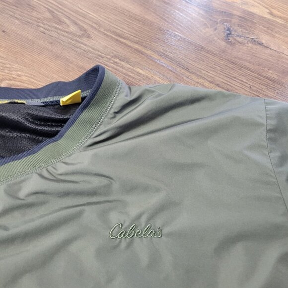 Cabelas Jacket Mens Large Green Golf Windbreaker Pullover Lightweight - Picture 3 of 7